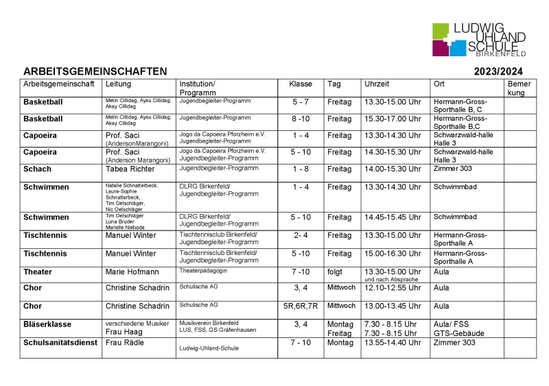 Jetzt online: Die Arbeitsgemeinschaften 2023/24